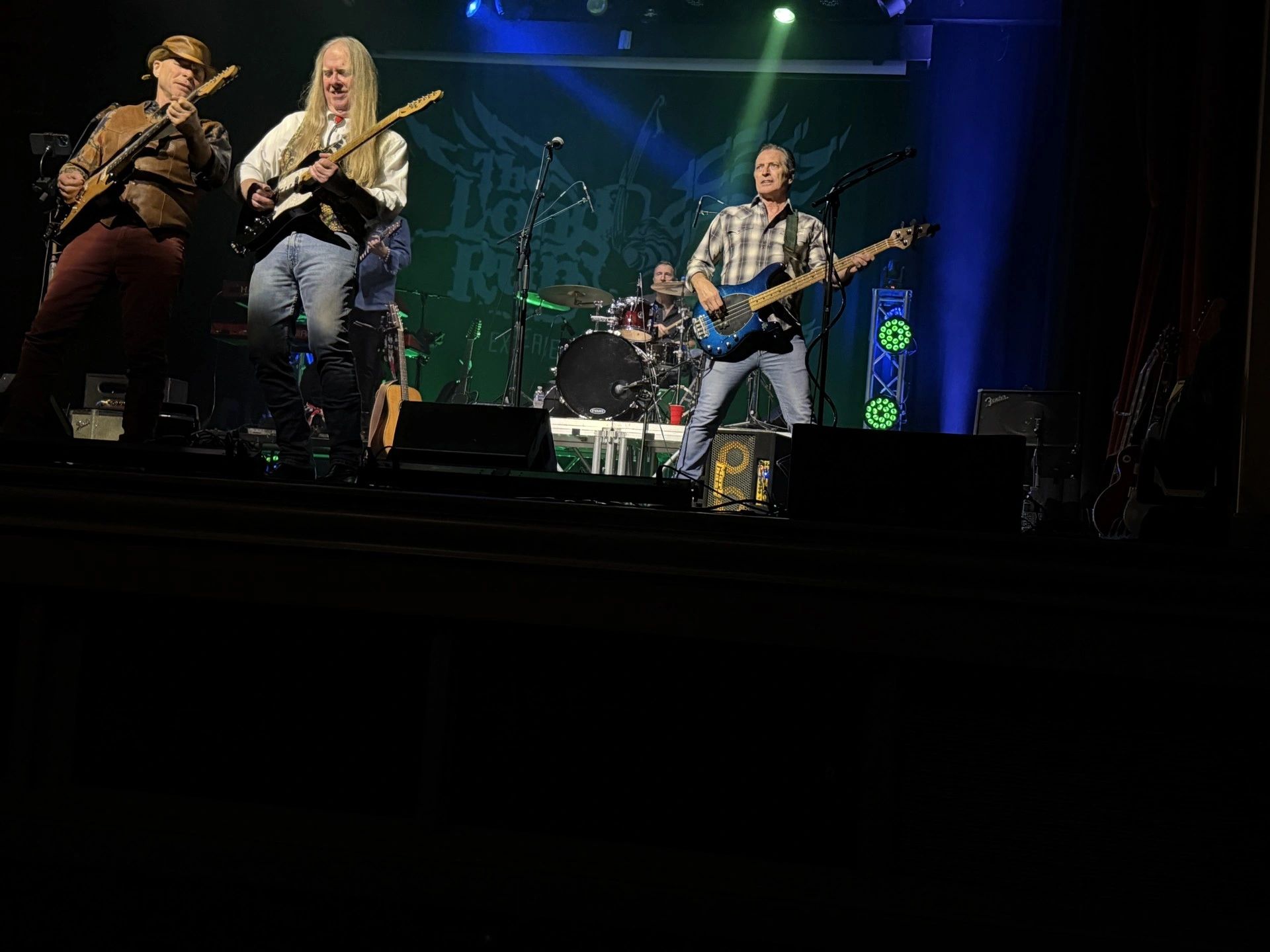Rock band performing live
