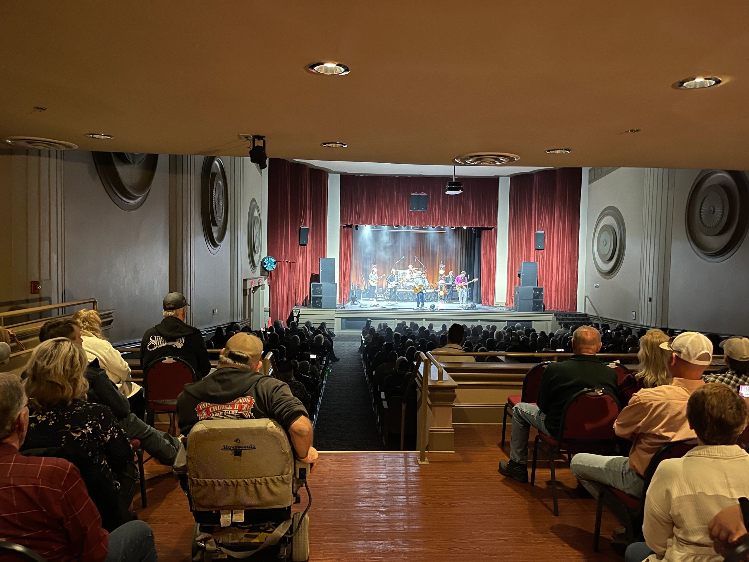 Theater audience watching performers